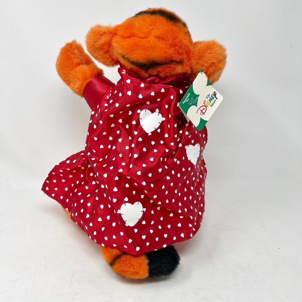 The Disney Store Super Lover Tigger Plush 14” Heart Costume Stuffed Animal - Picture 3 of 11